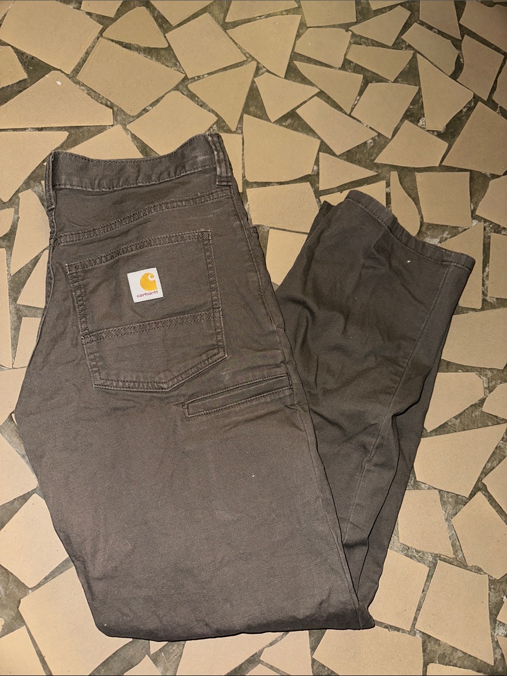 Carhartt Men's Cargo Work Pants — Charcoal Brown